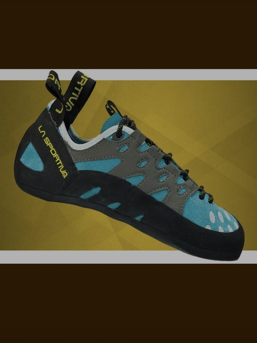 La Sportiva Women's Teal and Gray Performance Climbing Shoe